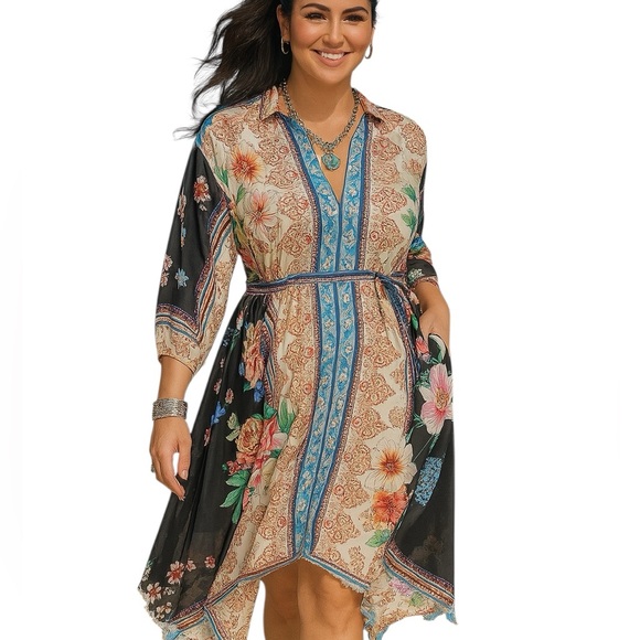 Johnny Was Dresses & Skirts - Johnny Was silk Geana Patsy dress NWT